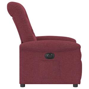 Elektrické polohovací křeslo vínové textil - obrázek 6