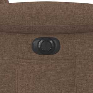 Elektrické polohovací křeslo hnědé textil - obrázek 12