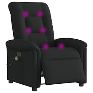 Elektrické masážní polohovací křeslo černé textil - obrázek 3