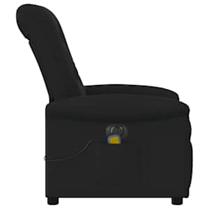 Elektrické masážní polohovací křeslo černé textil - obrázek 6