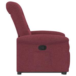 Zvedací polohovací křeslo vínové textil - obrázek 5