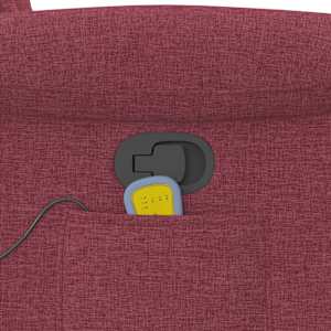 Zvedací masážní polohovací křeslo vínové textil - obrázek 14