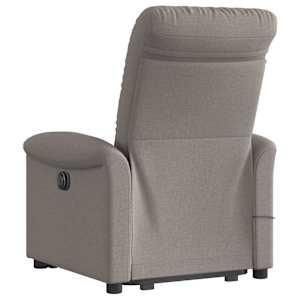 Zvedací masážní polohovací křeslo taupe textil - obrázek 6