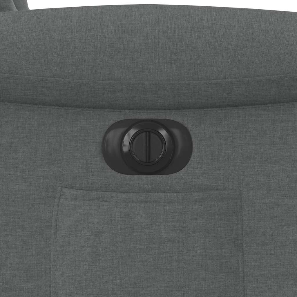 Elektrické zvedací polohovací křeslo tmavě šedé textil - obrázek 14