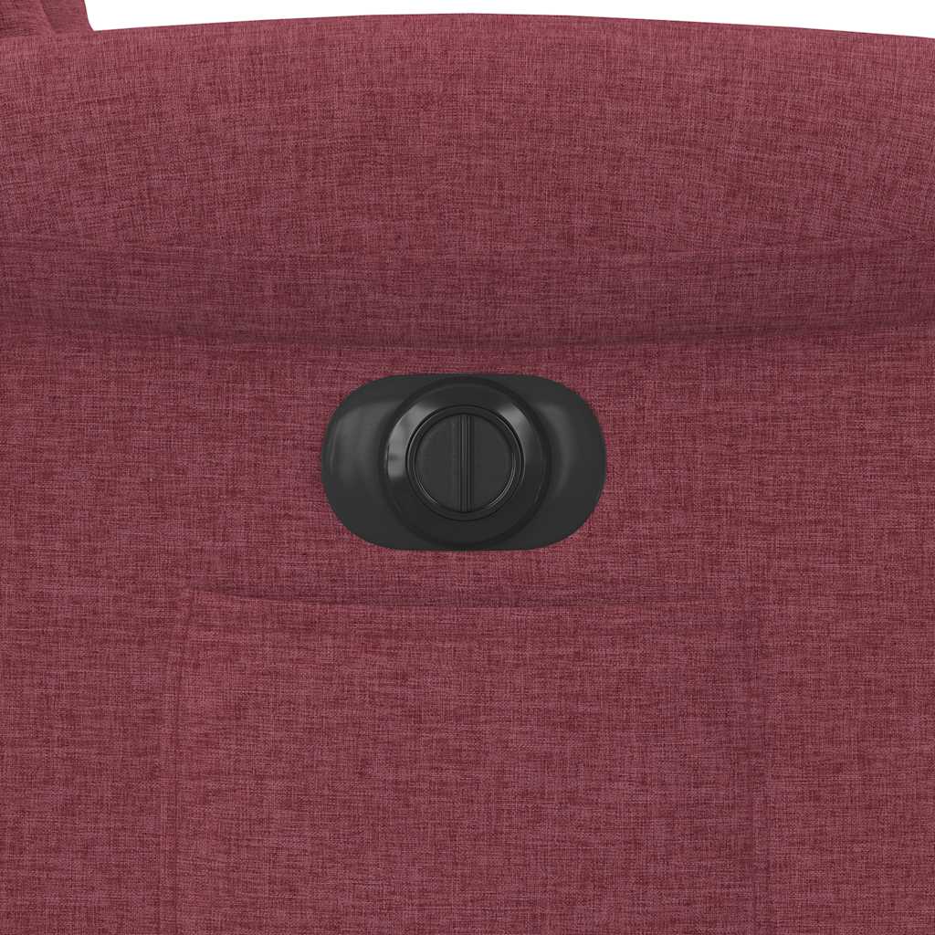 Elektrické zvedací polohovací křeslo vínové textil - obrázek 14