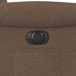 Elektrické zvedací polohovací křeslo hnědé textil - obrázek 14