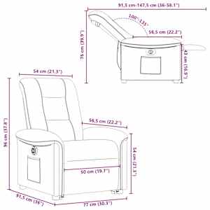 Elektrické zvedací polohovací křeslo taupe textil - obrázek 16
