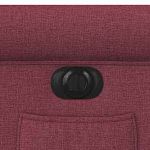 Elektrické polohovací křeslo vínové textil - obrázek 13