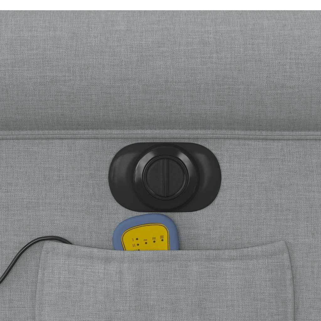 Elektrické masážní polohovací křeslo světle šedé textil - obrázek 14