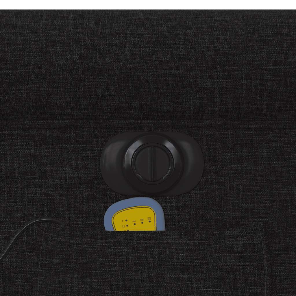 Elektrické masážní polohovací křeslo černé textil - obrázek 14