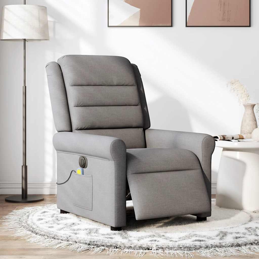 Thumbnail - vidaXL Massagesessel Elektrisch Taupe Stoff