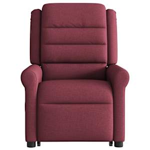 Zvedací polohovací křeslo vínové textil - obrázek 5