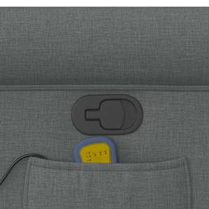 Zvedací masážní polohovací křeslo tmavě šedé textil - obrázek 14