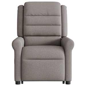 Zvedací masážní polohovací křeslo taupe textil - obrázek 6