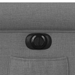 Elektrické zvedací polohovací křeslo tmavě šedé textil - obrázek 14