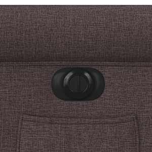 Elektrické zvedací polohovací křeslo tmavě hnědé textil - obrázek 14