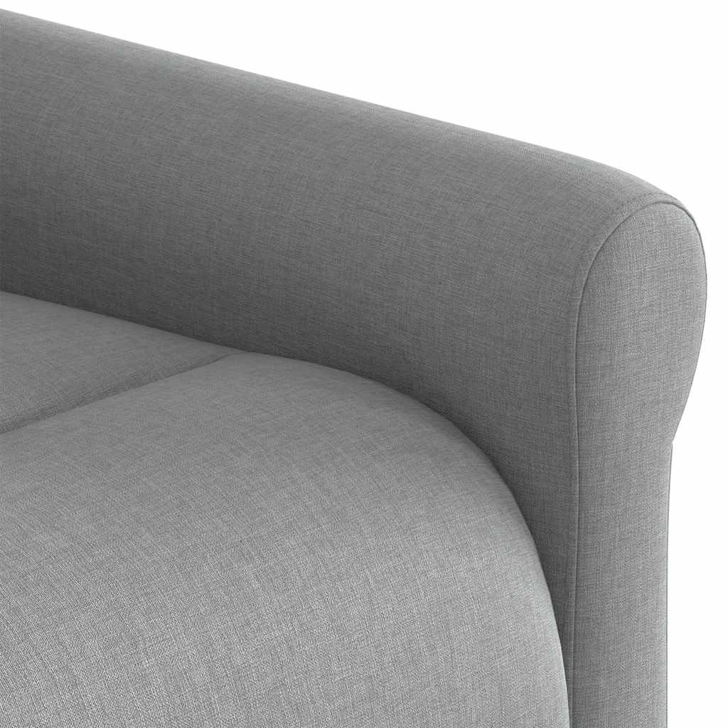 Elektrické zvedací masážní polohovací křeslo světle šedé textil - obrázek 14
