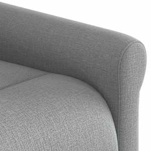 Elektrické zvedací masážní polohovací křeslo světle šedé textil - obrázek 14