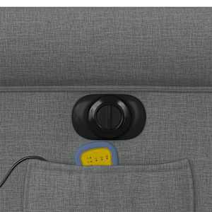 Elektrické zvedací masážní polohovací křeslo tmavě šedé textil - obrázek 15