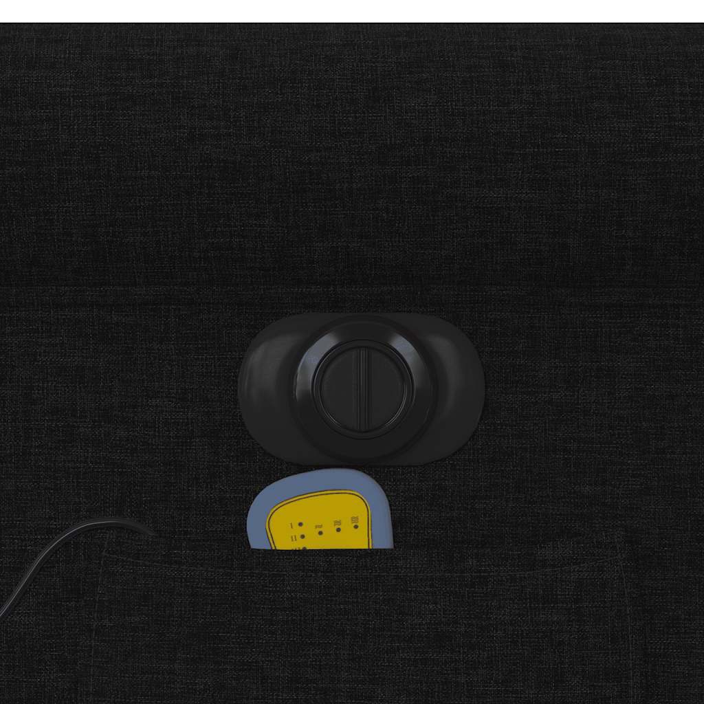 Elektrické zvedací masážní polohovací křeslo černé textil - obrázek 15