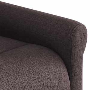 Elektrické zvedací masážní polohovací křeslo tmavě hnědé textil - obrázek 14