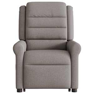 Elektrické zvedací masážní polohovací křeslo taupe textil - obrázek 5