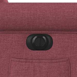 Elektrické polohovací křeslo vínové textil - obrázek 12