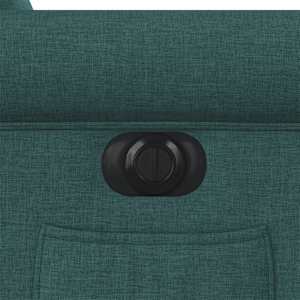 Elektrické polohovací křeslo tmavě zelené textil - obrázek 12