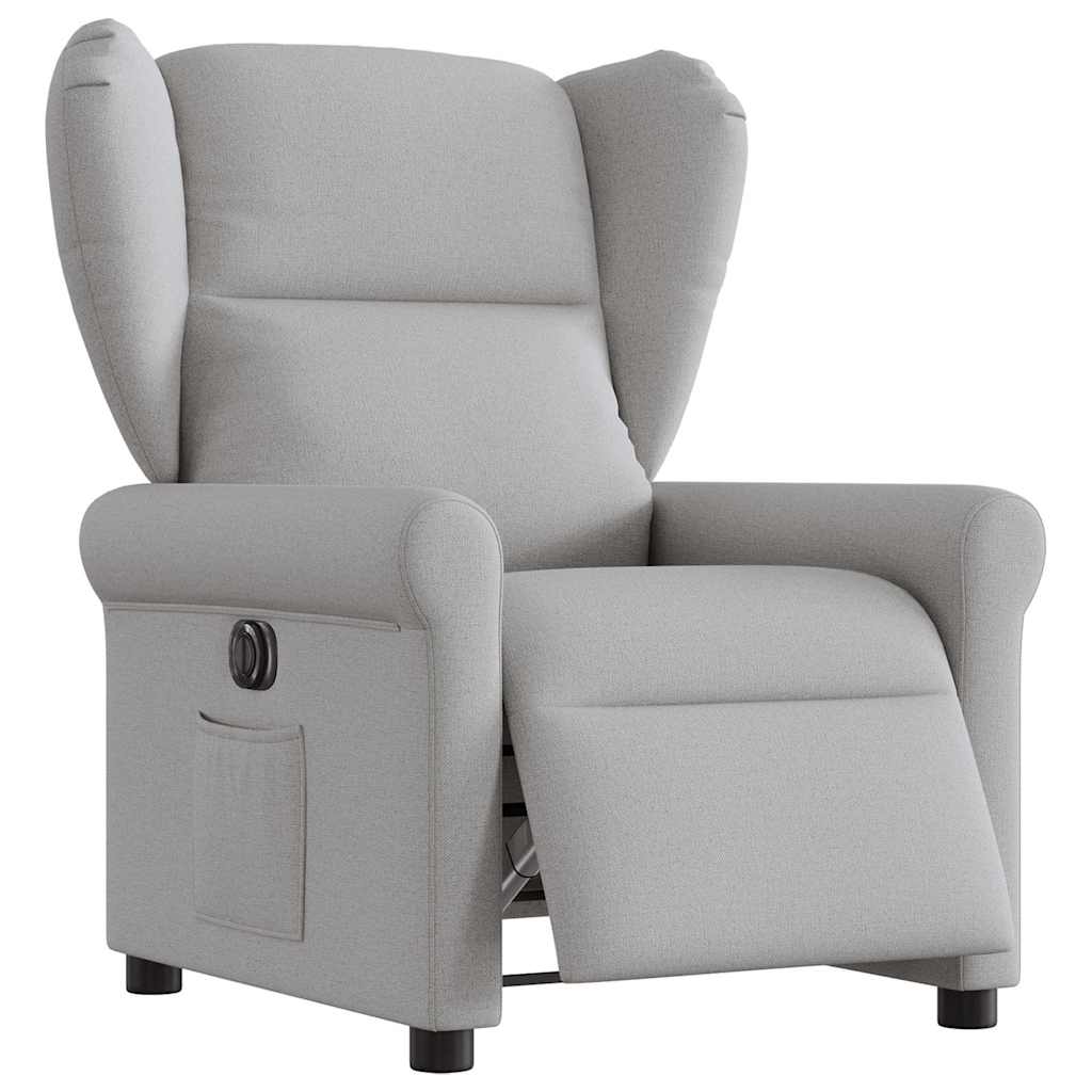 vidaXL Relaxsessel Elektrisch Wolkengrau Stoff