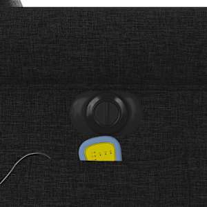 Elektrické masážní polohovací křeslo černé textil - obrázek 12