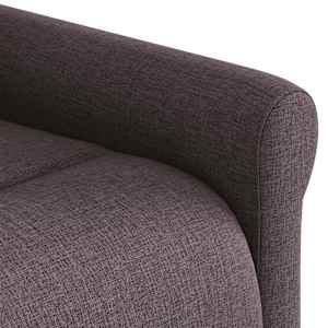Elektrické masážní polohovací křeslo tmavě hnědé textil - obrázek 11