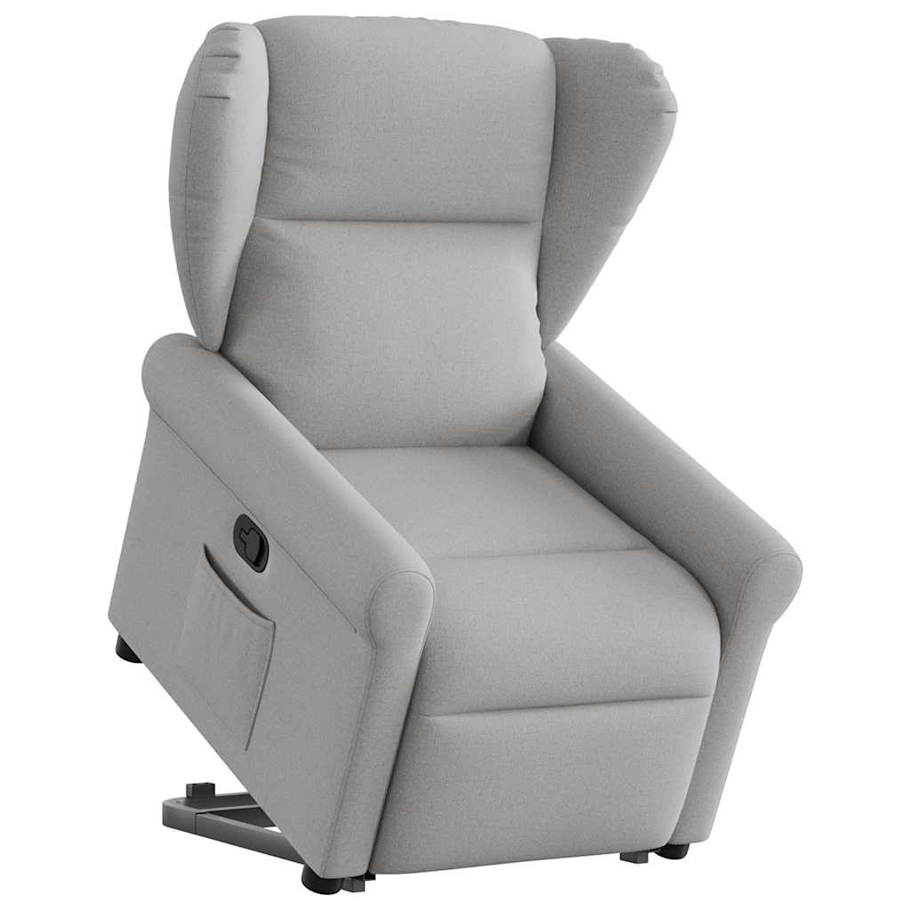 vidaXL Relaxsessel mit Aufstehhilfe Wolkengrau Stoff