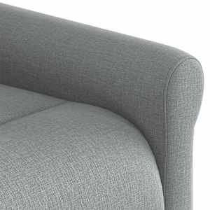 Zvedací masážní polohovací křeslo světle šedé textil - obrázek 11