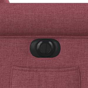 Elektrické zvedací polohovací křeslo vínové textil - obrázek 13