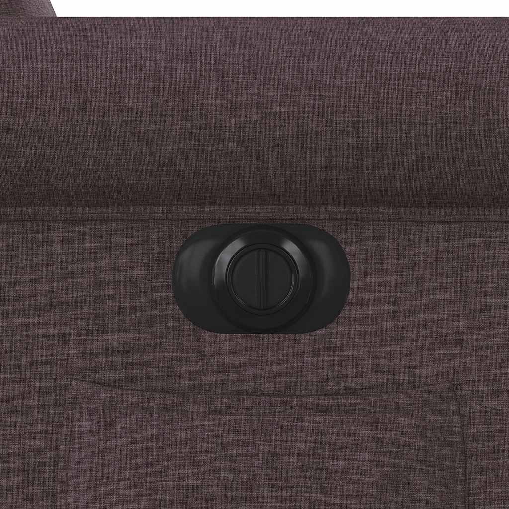 Električni naslanjač s funkcijo vstajanja temno rjavo blago - slika 13
