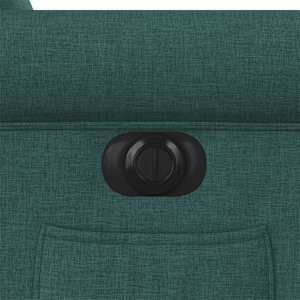 Elektrické zvedací polohovací křeslo tmavě zelené textil - obrázek 13