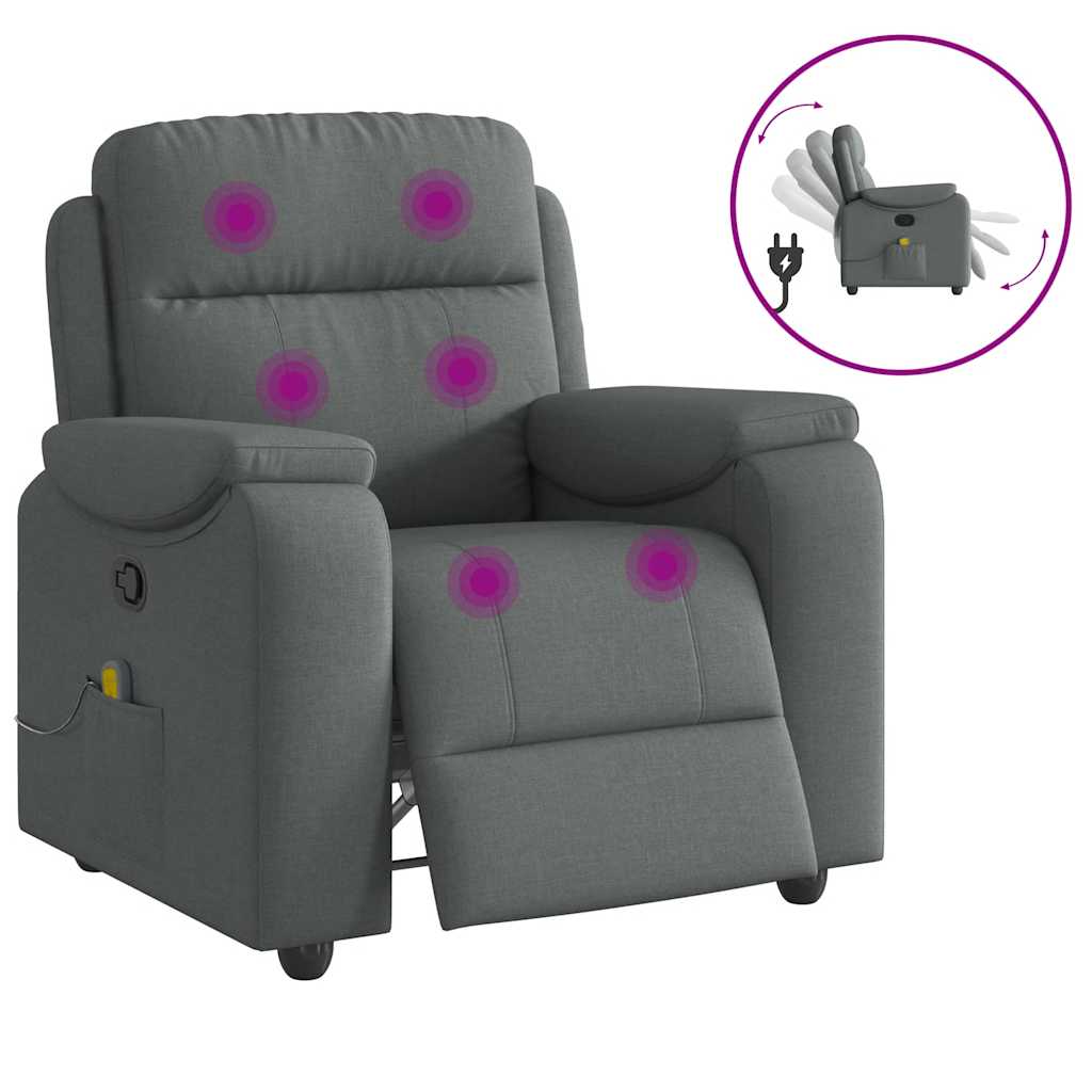 Massage Recliner Chair Dark Gray