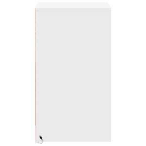 Noční stolek s LED osvětlením bílý kompozitní dřevo - obrázek 7
