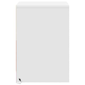 Noční stolek s LED osvětlením bílý kompozitní dřevo - obrázek 7