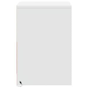 Noční stolky s LED osvětlením 2 ks bílé kompozitní dřevo - obrázek 7