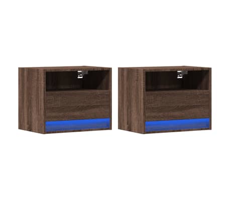 vidaXL 2 db barna t&ouml;lgy sz&iacute;nű &eacute;jjeliszekr&eacute;ny LED-vil&aacute;g&iacute;t&aacute;ssal