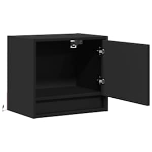 Nástěnný noční stolek s LED osvětlením černý - obrázek 7