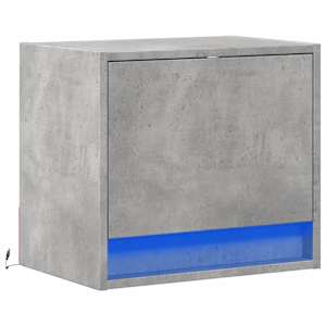 vidaXL seinale kinnitatav &ouml;&ouml;kapp LED-tuledega, betoonhall