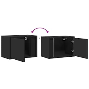 Nástěnné noční stolky s LED osvětlením 2 ks černé - obrázek 10