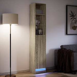 Příborník s LED dub sonoma 36 x 32,5 x 200 cm kompozitní dřevo - obrázek 5