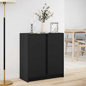 Příborník s LED černý 77 x 34 x 85 cm kompozitní dřevo - obrázek 4