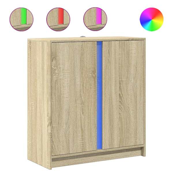 vidaXL puhvetkapp LED-tulega, Sonoma tamm, 77x34x85 cm, tehispuit