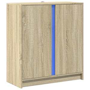Příborník s LED dub sonoma 77 x 34 x 85 cm kompozitní dřevo - obrázek 3