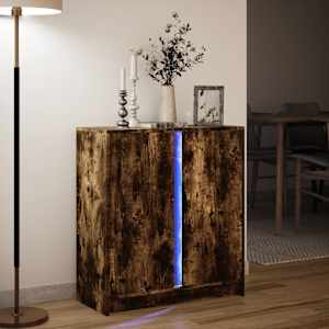 Příborník s LED kouřový dub 77 x 34 x 85 cm kompozitní dřevo - obrázek 5