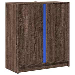 Příborník s LED hnědý dub 77 x 34 x 85 cm kompozitní dřevo - obrázek 3